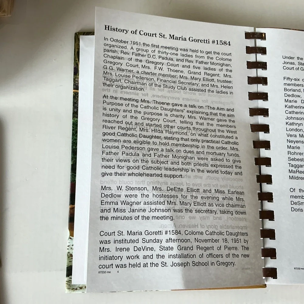 Sharing Our Heritage Colome Centennial Cookbook Vintage South Dakota Recipes SD